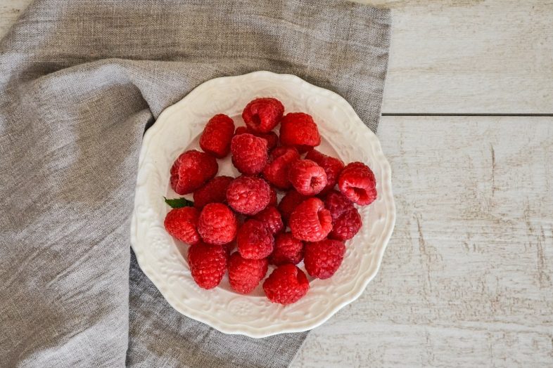 red berries on plate